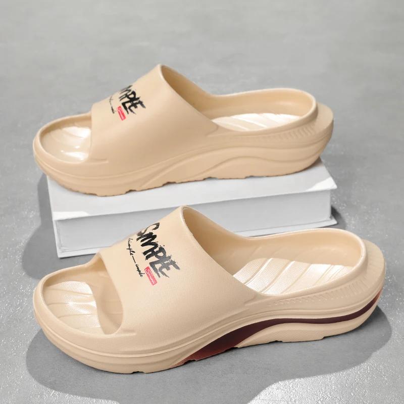 Fashion Men slippers House Shoes Non-Slip Thick Soft Platform Slide Sandals Men Indoor Outdoor Shower Bathroom Slipper Casual Shoes male
