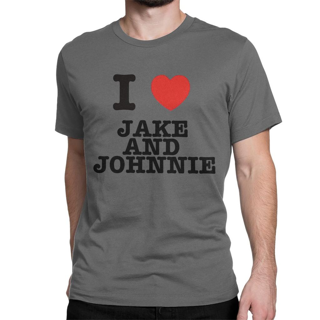 I Love Jake And Johnnie T Shirts Men Women's Cotton Vintage T-Shirts O Neck Tee Shirt Short Sleeve Clothes Printed