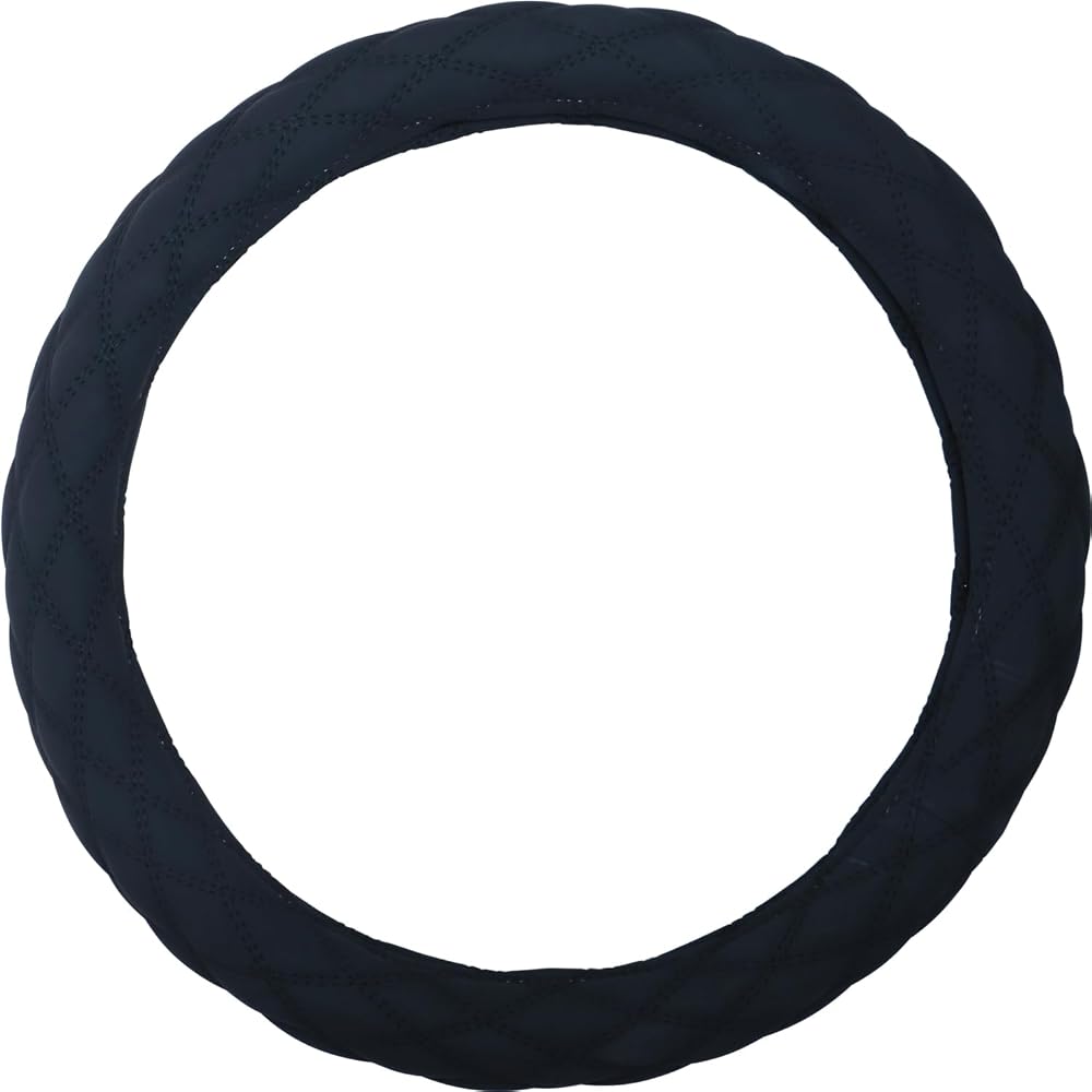 Jet Inoue Fuji Fuzzy Steering Wheel Cover W Stitch Black Nubuck Style 587992
