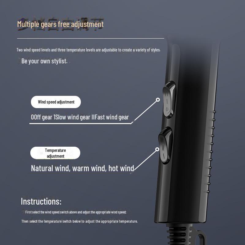 Yongri Blue Light 2000W Haartrockner: Hohe Leistung, Heimgebrauch, Konstante Temperatur, Heiß- und Kalteinstellungen