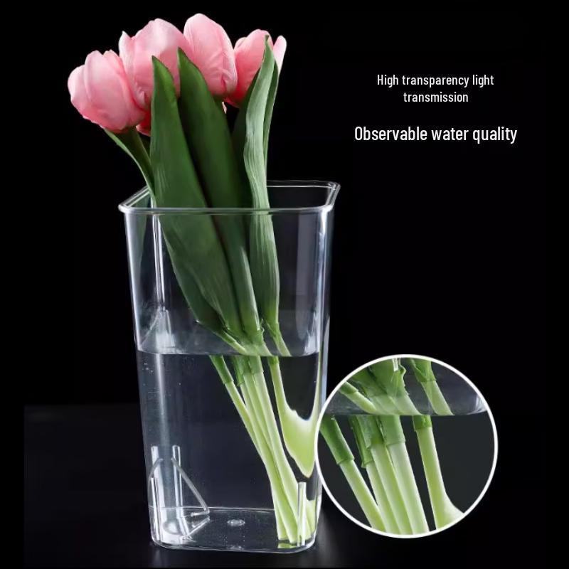 Transparent Square Acrylic Flower and Hydroponic Vases