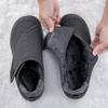 Wide Toe Box Elderly Warm Shoes Men Women Hook & Loop Plush Walking Shoes Winter Casual Cotton Footwear Size 35-46