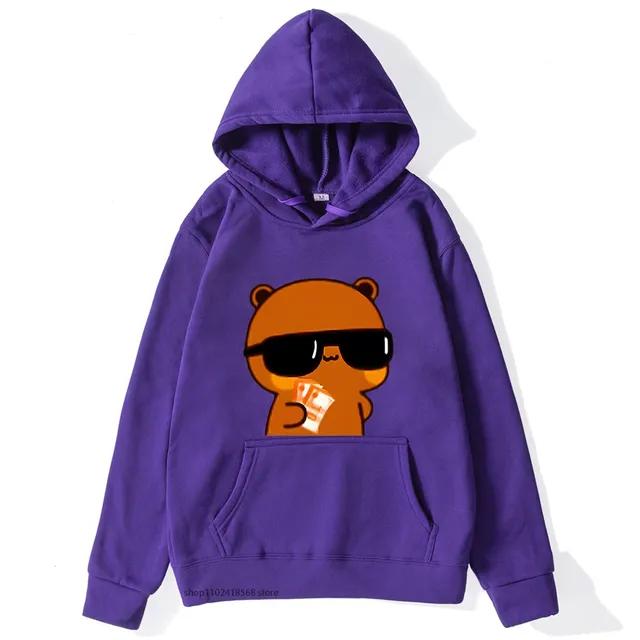 Couple Sweatshirt Bubu and Dudu - PANDA BEAR Love Rich Lovers Graphic Hoodies Women Panda Bear Clothes Kawaii Pullover