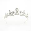 Couronne Tiara de Mariée de Luxe, Couronne de Mariage en Cristal Plaqué Argent pour Mariée Fête d'Anniversaire