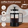 Heavy Duty French Press Coffee Maker 12Oz Heat-Resistant Glass Rustproof Filter Dishwasher Safe Tea Coffee Brewer with Handle