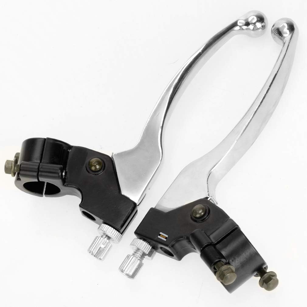 HIAORS Silver Left Right 7/8" 22Mm Clutch Brake Handle Levers Perch For XR80 XR100 CRF70 CRF70F CRF80 CRF100 XR200R CRF450R XR100 XR250 Xtreme 125Cc