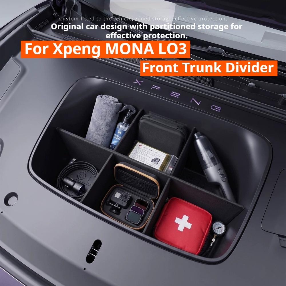 For Xpeng MONA L03 Front Trunk Storage Box Clapboard Layered Storage Panel Car Interior Modification Accessories