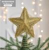 Y Christmas tree top star wrought iron ornaments, pentagram star sequins atmosphere Christmas decoration accessories