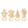 Santa Snowman Beer Bottle Opener Metal Xmas Opener Durable Christmas Bottle Opener  Kitchen Tools