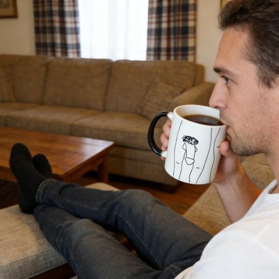 Color Morphing Mug Thermochromic Ceramic Coffee Tea Cup Dishwasher Safe Heat Sensitive Drinkware for Home Office Travel Party Use