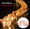 Ribbon Fairy Light Christmas Decoration Christmas Tree Ornaments For Home 2025 Bows String Lights Navidad Natal New Year 2025