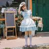 Blue Alice Girls Maid Clothing Girls Cute Lolita Dress Kids Princess Dress Lolita