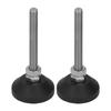 2PCS Furniture Glide Swivel Leveling Mounts Adjustable Nylon Rubber Base Leveling Pads D30xM6x50