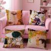 Vikama Bedroom Living Room Sofa Cushion Covers Oil Painting Style Printed Cushion Covers Short Pile Double Sided Print
