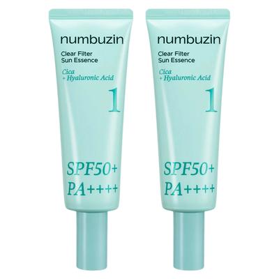 No.1 Clear Filter Sun Essence SPF50+ PA++++ 50ml (2pcs) – Broad Spectrum Shield, Daily Sun Care, Korean