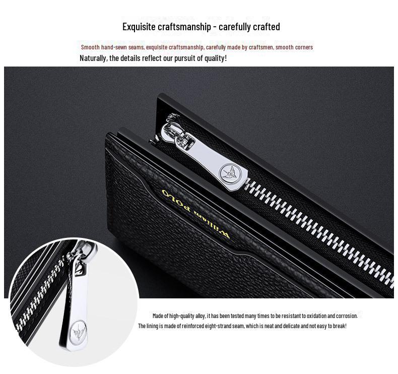 King Paul Herren-Geldbörse und Kartenetui aus echtem Leder mit mehreren Kartenfächern