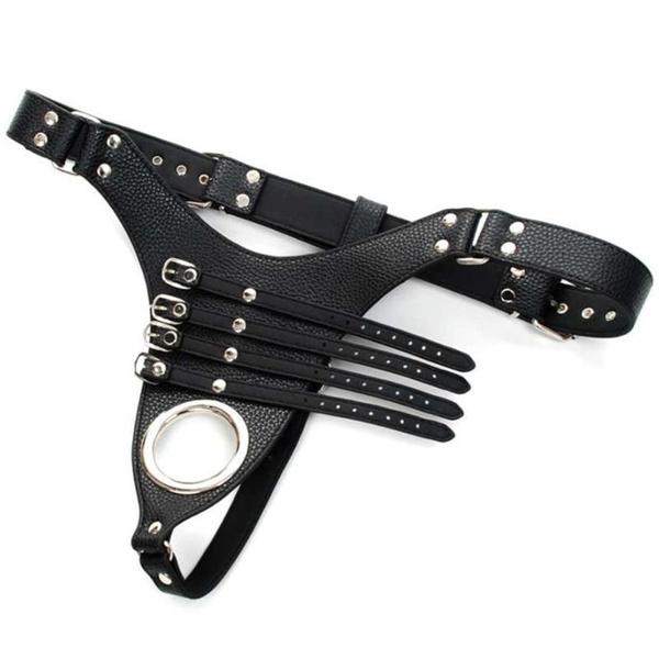 PU Leather Belt with Ring for Male