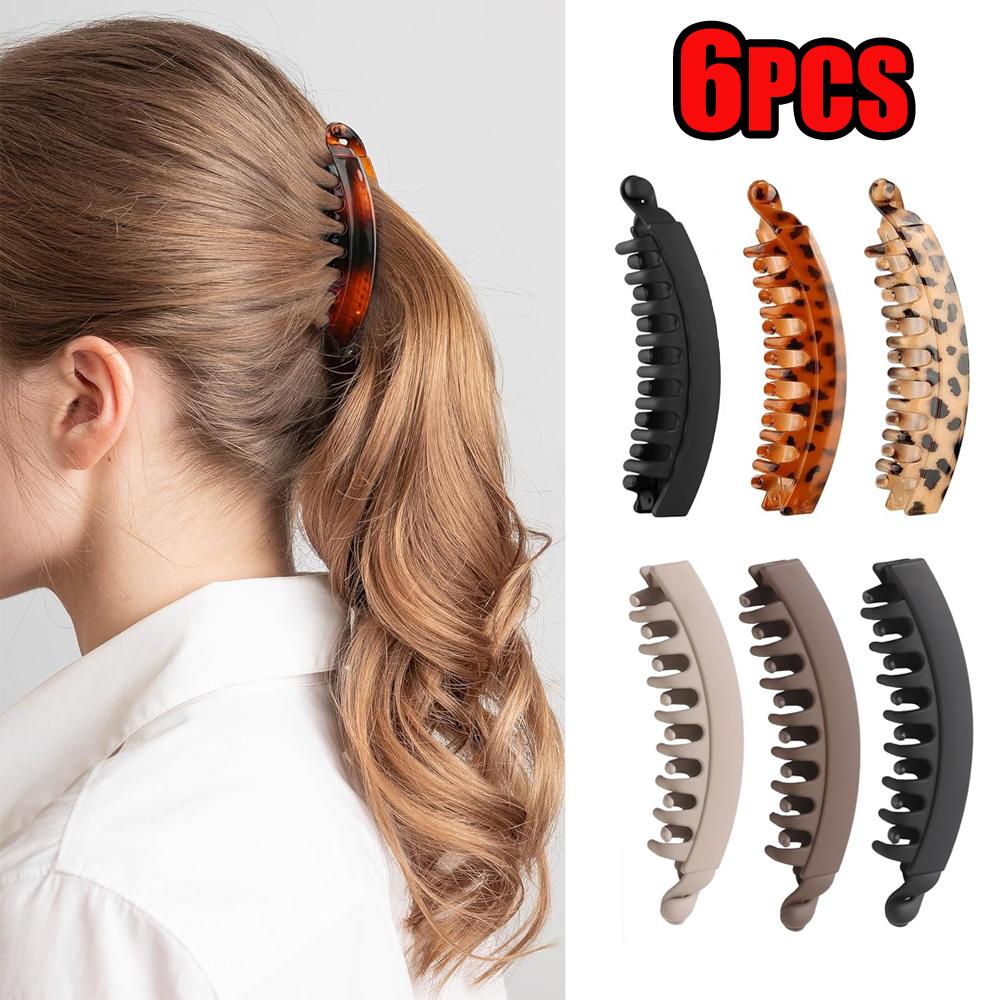 Schildpatt-Bananen-Haarspange Fischförmige Haarnadel Für Frauen Haarschmuck Haarspangen Dreh-Klemme Pferdeschwanz-Spangen Kopfschmuck