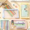 Durable PP File Protector Waterproof A6 Document Bag, Smooth Zipper Pencil Case, Student Case for Campus Transparent Organizer Stationery Receipts And