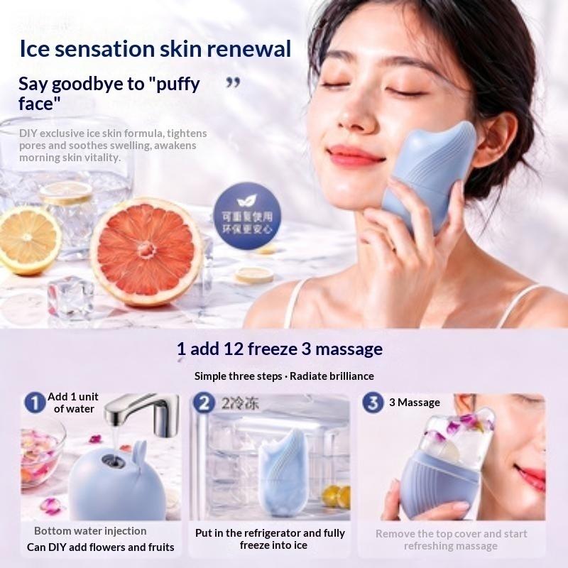 Ice Roller For Face And Eye Silicone Ice Mold Puffiness Relief Facial Skin Care Massage Tools Summer