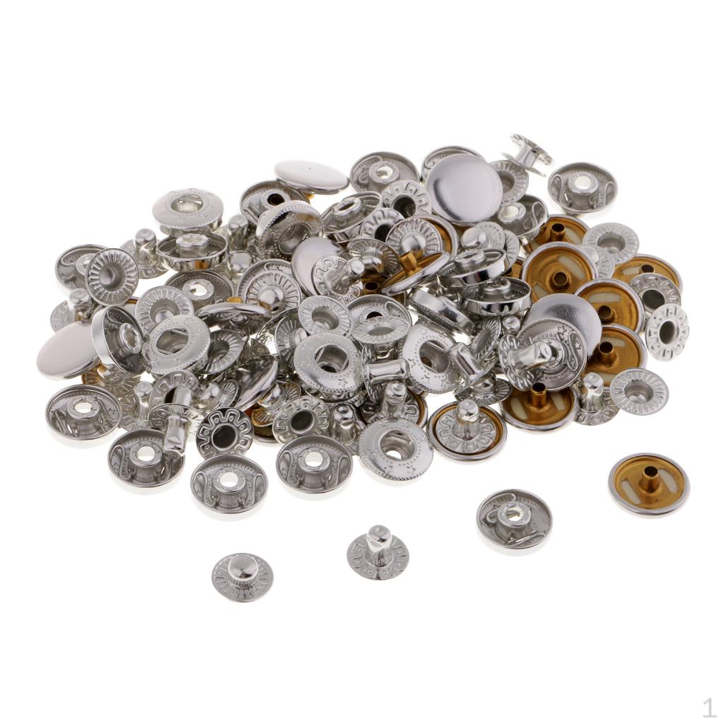 30 Sets - Made of 4 Parts Snap Buttons Fastener Clothes Jeans Belts Accessories