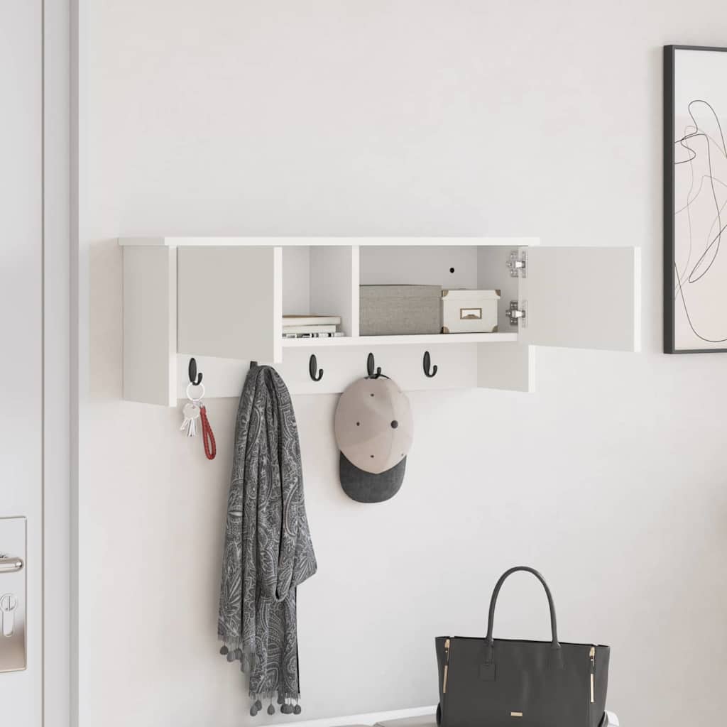 Wall Mounted Nightstand White 80 X 20 X 30 Cm Engineered Wood