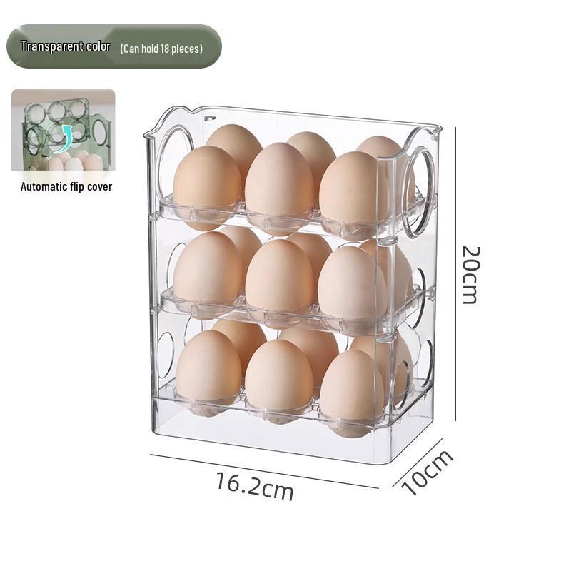 Reversible Egg Storage Box for Refrigerator Door - Food Grade Organizer Tray