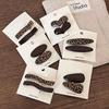 2Pcs Coffee Leopard Print Hairpin Side Clip Side Bangs Clip Temperament Love Duck Bill Clip Female Word Hairpin Hair Accessories