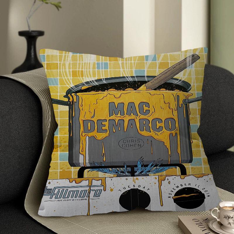 Mac Demarco Maple Design Cushion Cover Happy Autumn Harvest Decor Holiday Decorati Pillow Cover