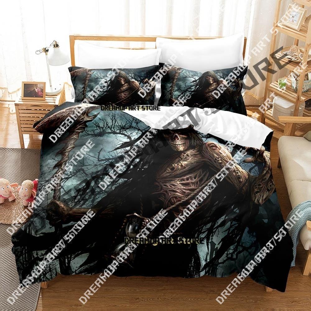 Fashion Dark Lost Souls Ghost Bedding Set Single Twin Full Queen King Size Bed Set Kids Bedroom Duvetcover Sets Bed Sheet Set