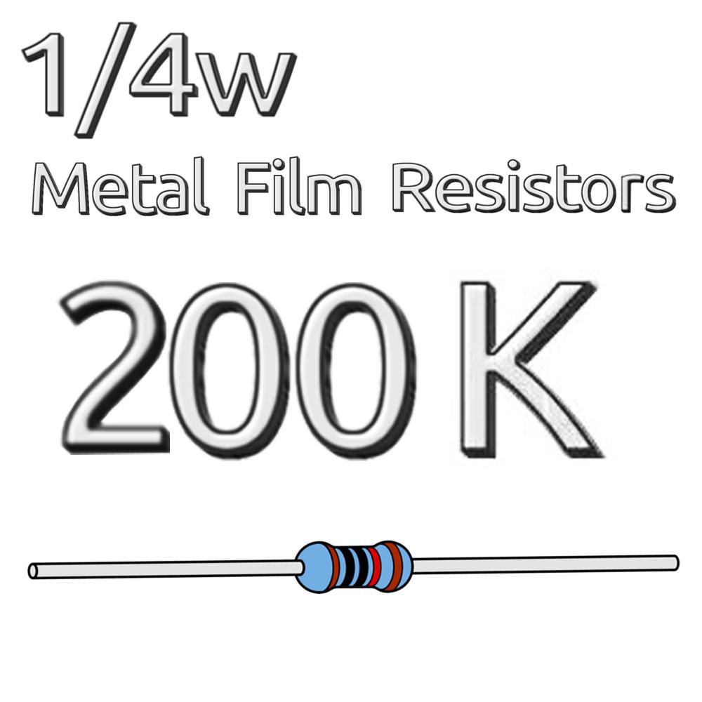 200 bucăți 1/4W .25 wați 1% rezistență cu peliculă metalică 68K 75K 82K 91K 100K 110K 120K 150K 180K 200K 220K 240K 270K 300K 300K 300K 300K 300K 300K 300K 300K