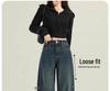 Women's Spring & Autumn 2025 Petite High-Waisted Wide-Leg Slim-Fit Jeans - New Fashion Trend