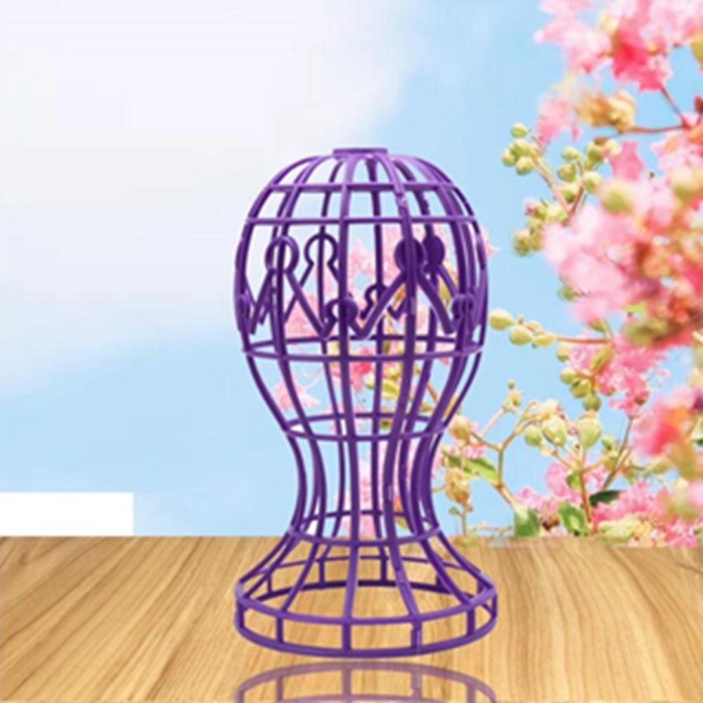 Foldable Plastic Wig Stand Multi-Purpose Lantern Shape Wig Stand Wig Accessories Salon Home