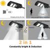 120W/240W/360W 7000K LED Solar Panel Street Light with Remote Control Radar PIR Motion Sensor Wall Area Security Lamp