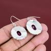 Faceted Kashmir Ruby Earring Vintage Gemstone Earrings Handmade Jewelry 925 Sterling Silver Earring Latest Design Earring Gifts For Friend