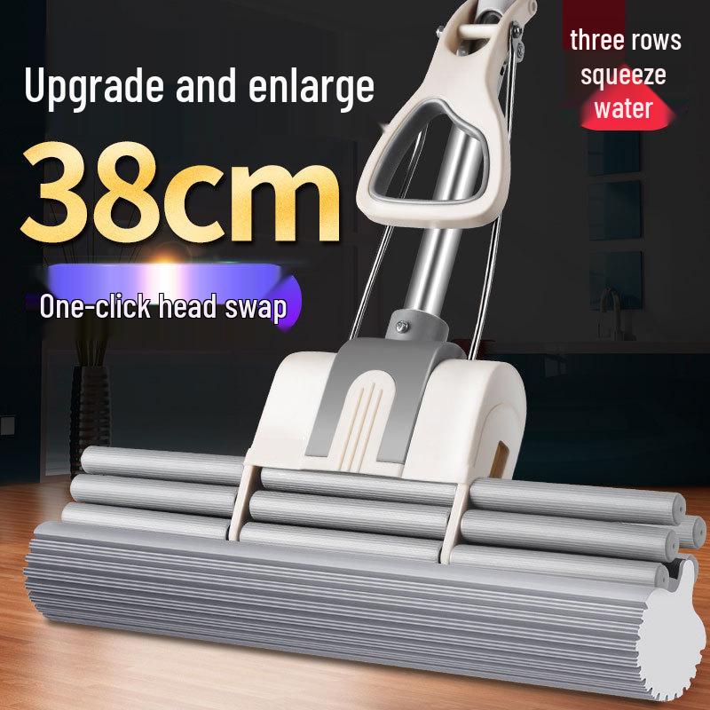2025 Hands-Free Large Stainless Steel PVA Absorbing Floor Mop
