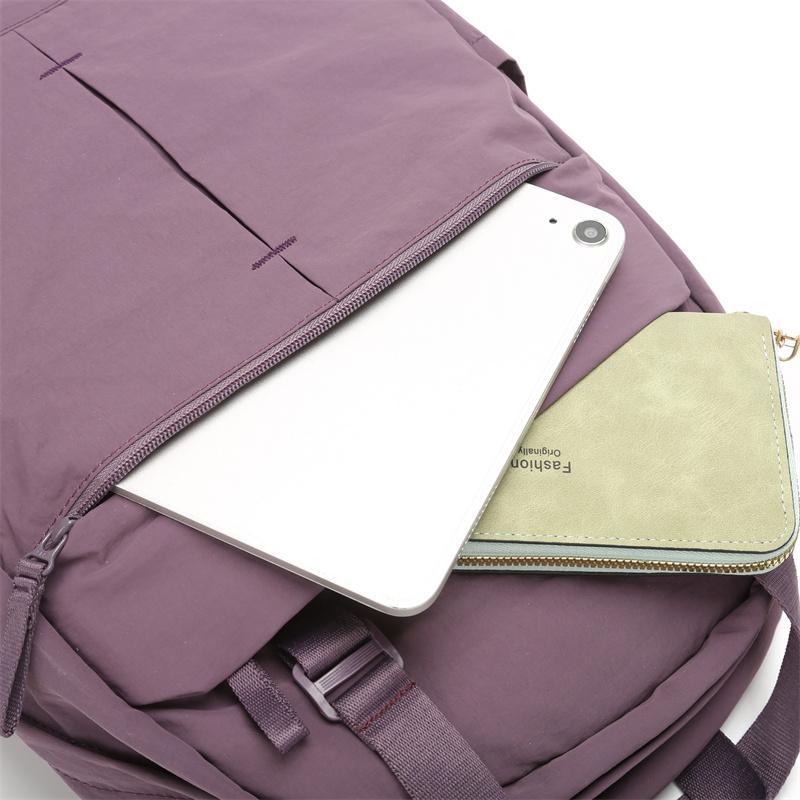 Men Solid Color Backpack Women's Large Capacity Lightweight Backpack Student Travel Bag