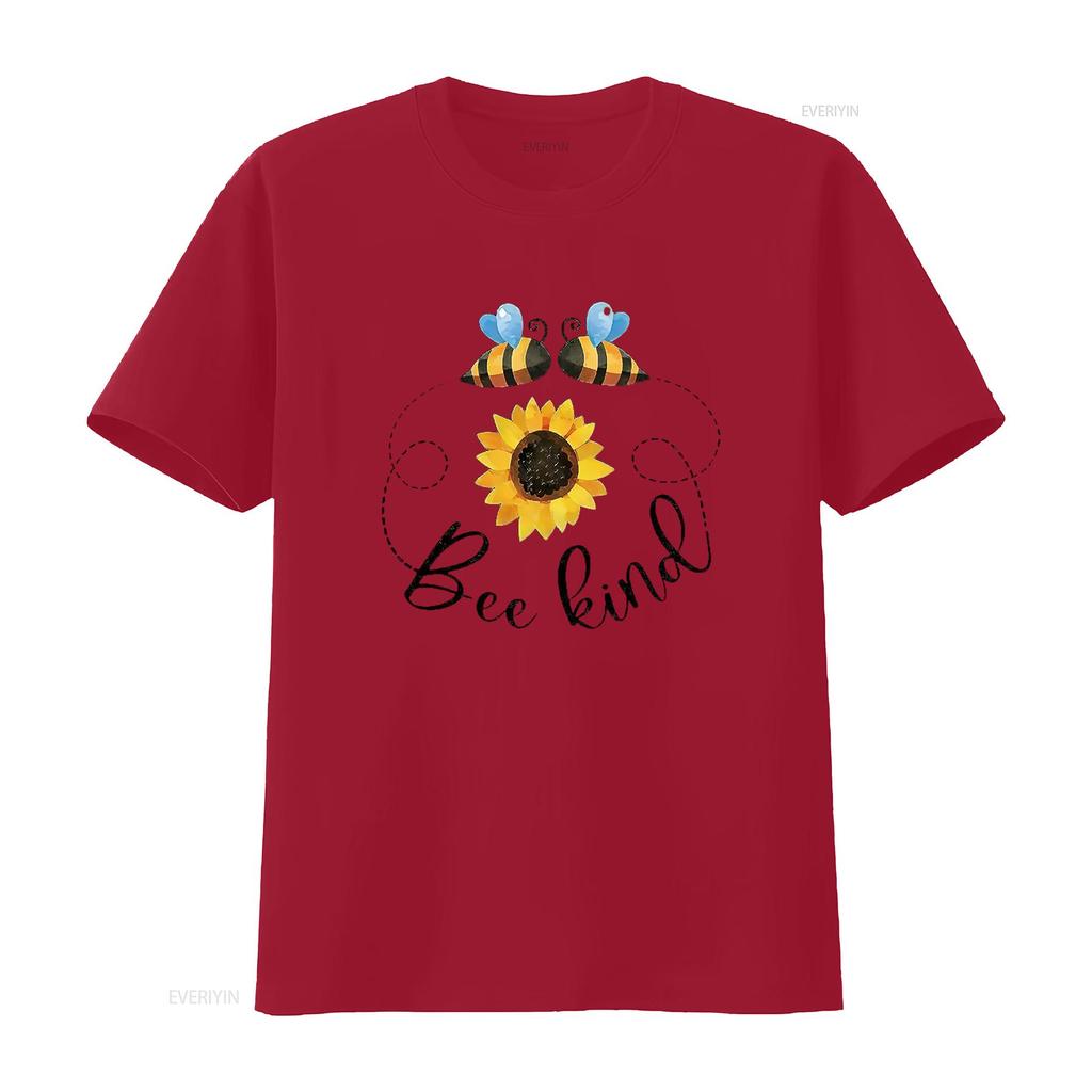Bee Kind Bees And Sunflower Women S Plus Size T Shirt Black 2X Large Vintage Washed Casual Homme Unisex Graphic Stretched