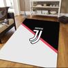Juventus Fodboldklub4 Flanel Mønster Firkantet Tæppe, Områdetæppe, Tæppegulvmåtte til Stue Soveværelse Sofa Legeværelse Indretning, Skridsikker Gulvmåtte
