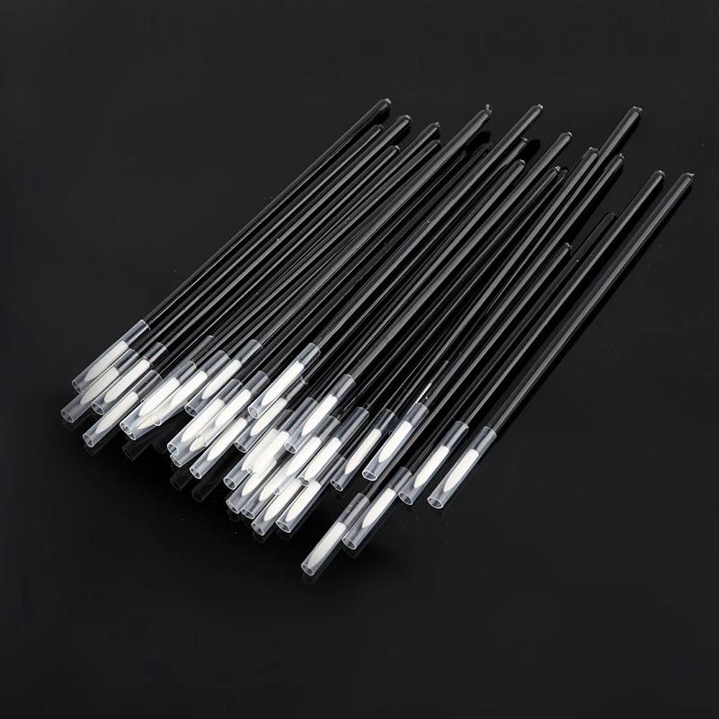 HOT 50PCS Eyeliner Brushes Long Thin Tip Applicator Eyeliner Wand Women Makeup Brush Cosmetic Disposable Supplies for Eye Beauty