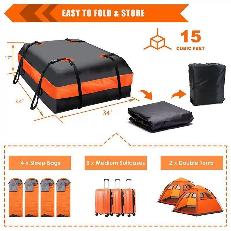 Waterproof, Wear-Resistant Car Roof Luggage Bag - Rainproof with Large Capacity