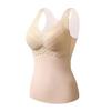 Thermal Vest V-Neck Sleeveless Chest Pad Underwear Vest Seamless Velvet Lining Autumn Winter Warm Bottom Vest
