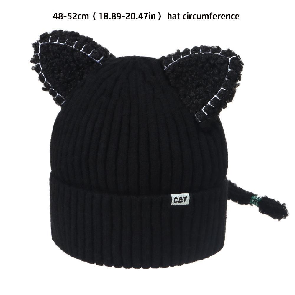 Cute Cat Ears Children's Knitted Hat Winter Warm Beanies Caps New Pullover Hat  Kids