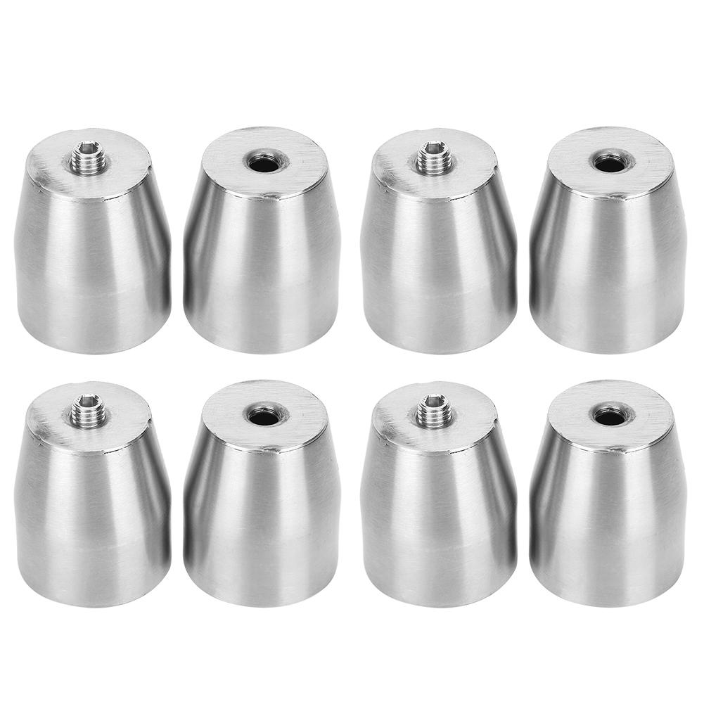 4pcs Glass Door Handles Stainless Steel Pull Knobs Replacement for Home Bathroom Office