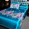 3 Pcs Luxury Linen Bed Sheet Home Bedding Decoration Machine Washable Smooth Bed Sheet Set Queen King Size with Pillowcases