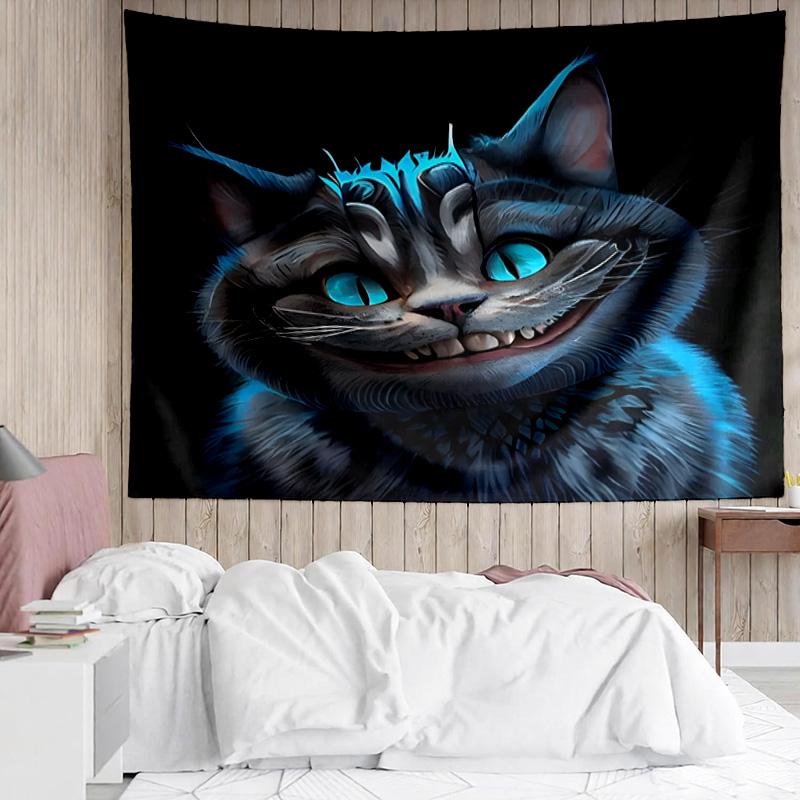 1PC Magic Cat Fantasy Art K-pop Music Group Tapestry Accessories for Bedroom,Livingroom, Dormitory Room Wall Decor Fan Birthday Gifts