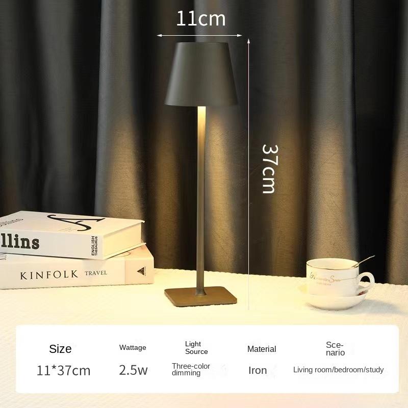LED Desk Lamp Minimalist Retro Coffee Shop Atmosphere Lamp Desk Lamp Touch USB Charging Bar Desk Lamp