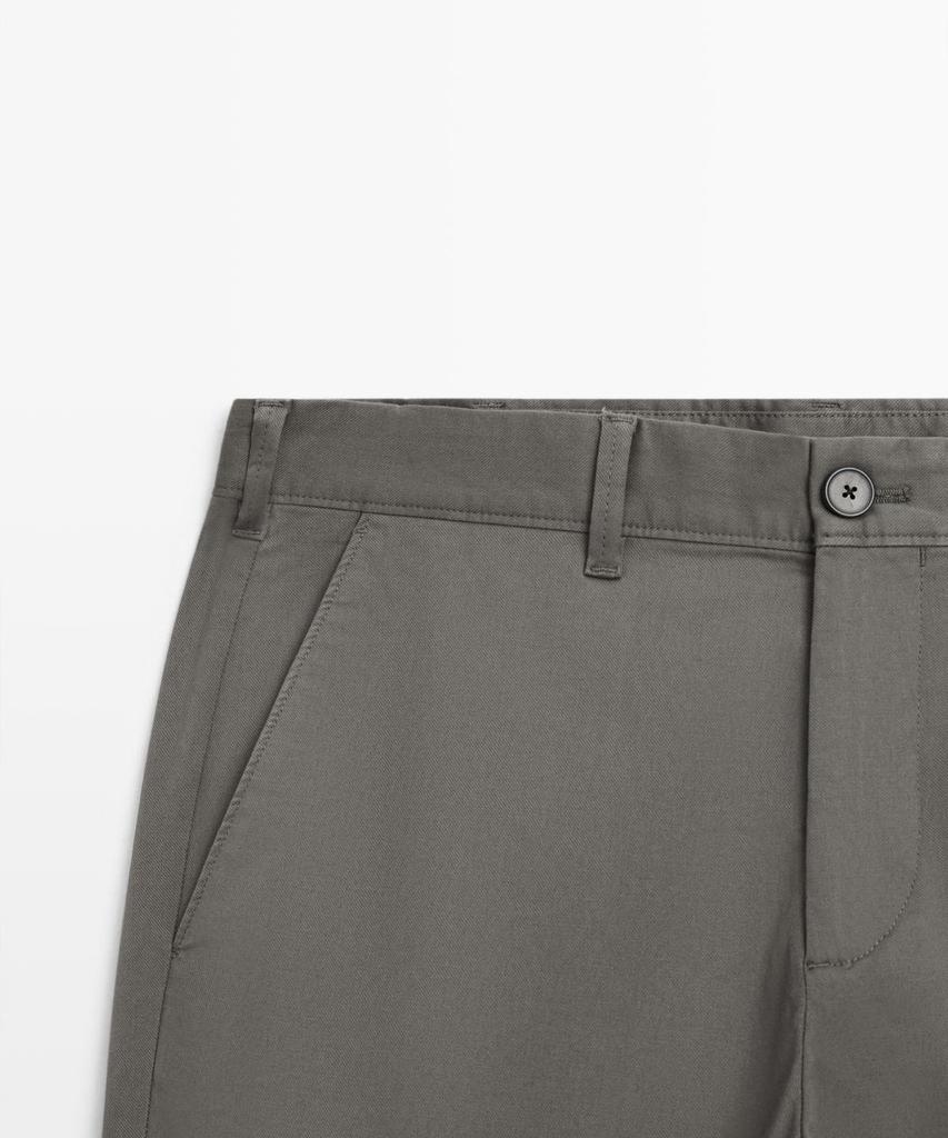 Masimodutti Cotton Blend Slim Fit Pants