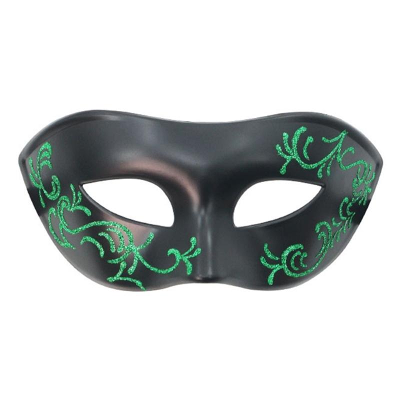 Venezianischer Stil Handbemalte Halbmaske für Kostümpartys Leichter, langlebiger Kunststoff Bequeme Passform Wiederverwendbares Rollenspiel-Accessoire