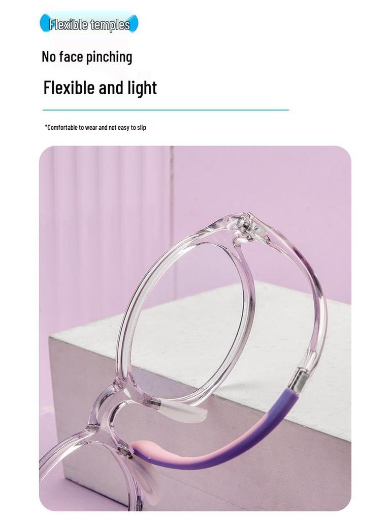 Children's Ultralight Transparent Eyeglass Frame with Soft Nose Pads for Boys & Girls (Model 89213ET)